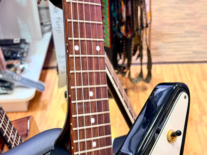 ⚡️2001⚡️ Epiphone ‘58 Explorer Black~ Korean Made 1958 ~ Gold Hardware~ Unsung MIK!