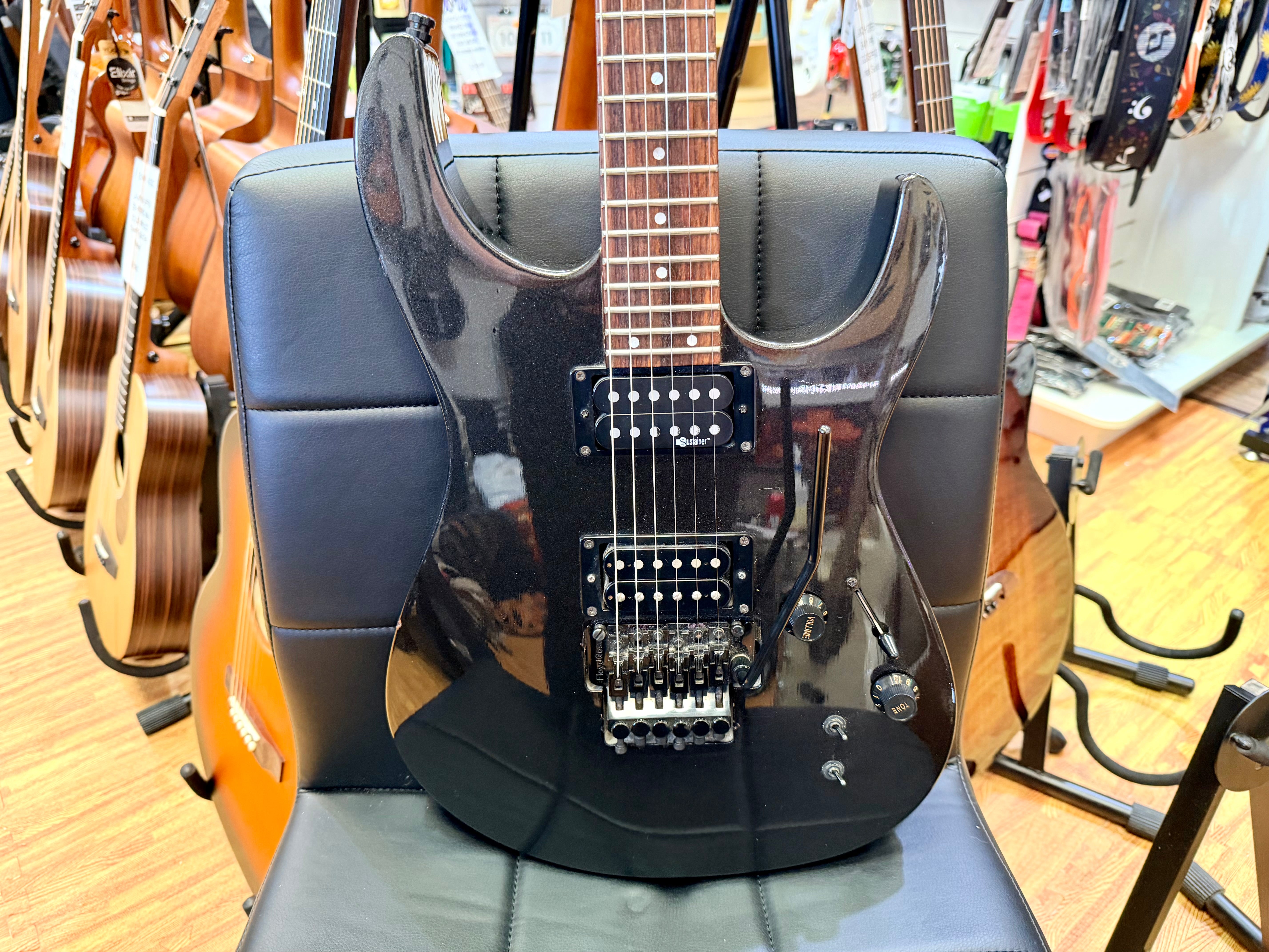 🔥RARE🔥 2005 Fernandes Revolver Pro Sustainer~ Floyd Rose~ Metallic Gunmetal!