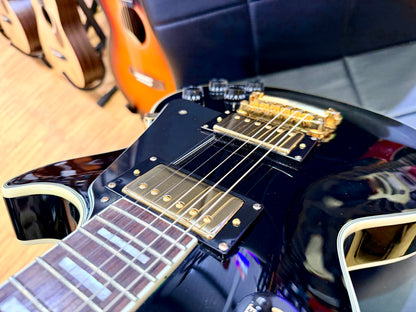 ✨2003✨ Epiphone Les Paul Custom~ Ebony~ Unsung Korea~ Black & Gold~ Cherished!