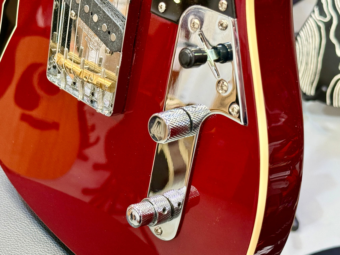 🎸 Fret-King Country Squire Stealth~ Candy Apple Red~ Telecaster Shape~ 2022 🎸