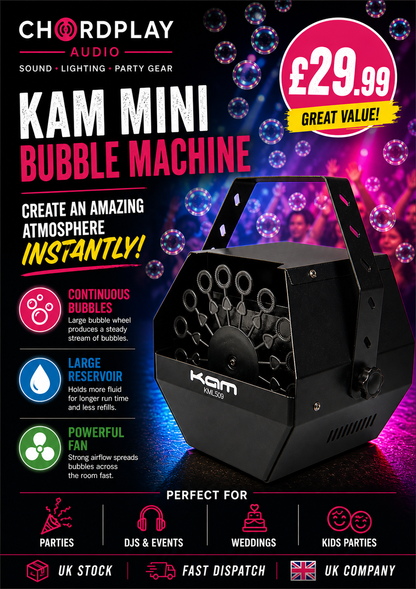🫧NEW🫧 KAM Mini Bubble Machine~ Party Stage Effects~ Garden & Disco!