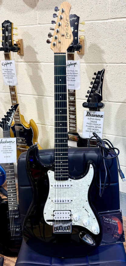 🔥LIGHTS-UP🔥 Fretlight Optek 400~ Electric Stratocaster Learning Guitar~ LOOK!