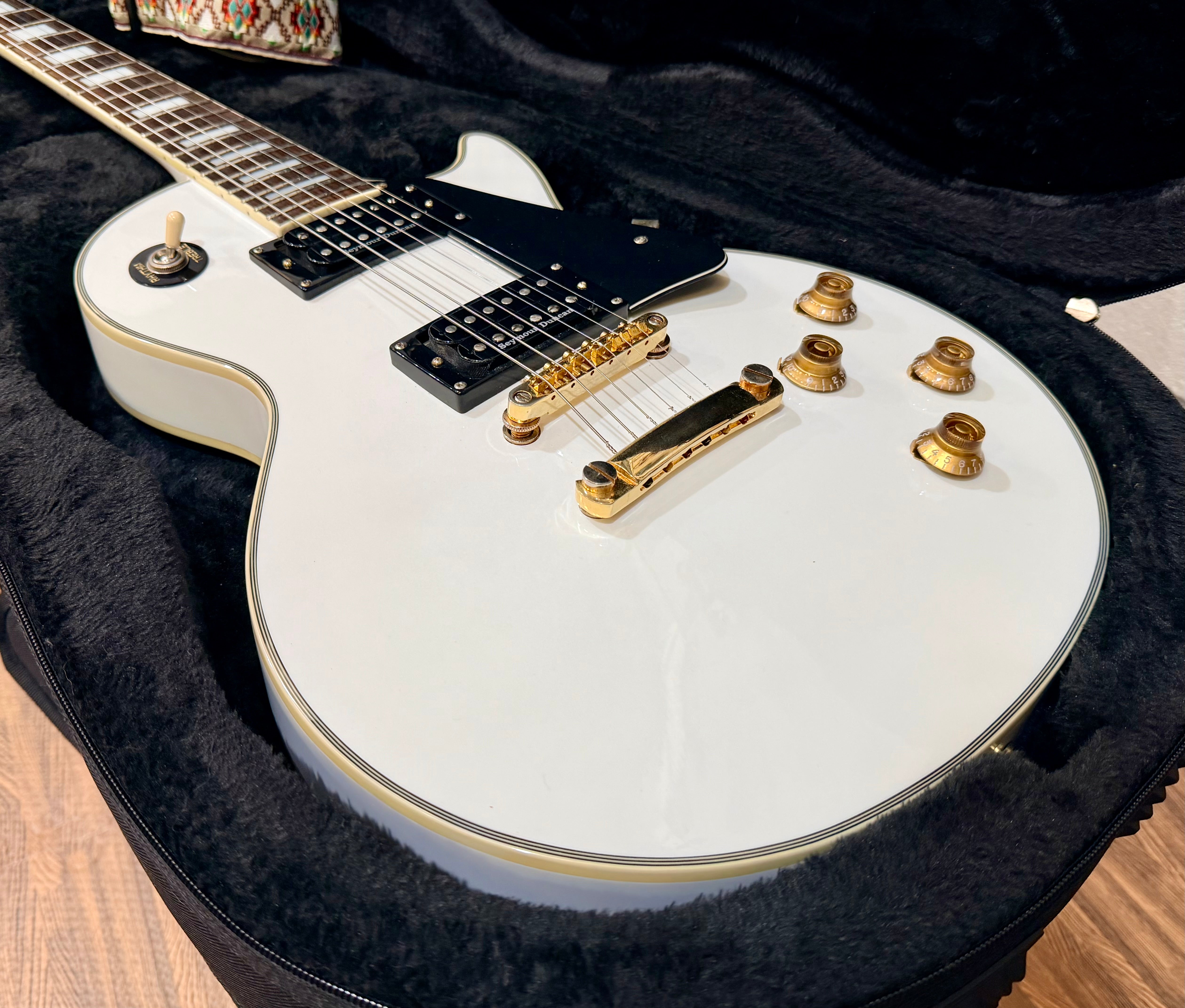 🌟2001 KOREA🌟 Epiphone Les Paul Custom~ Alpine White~ Seymour Duncan + Case!