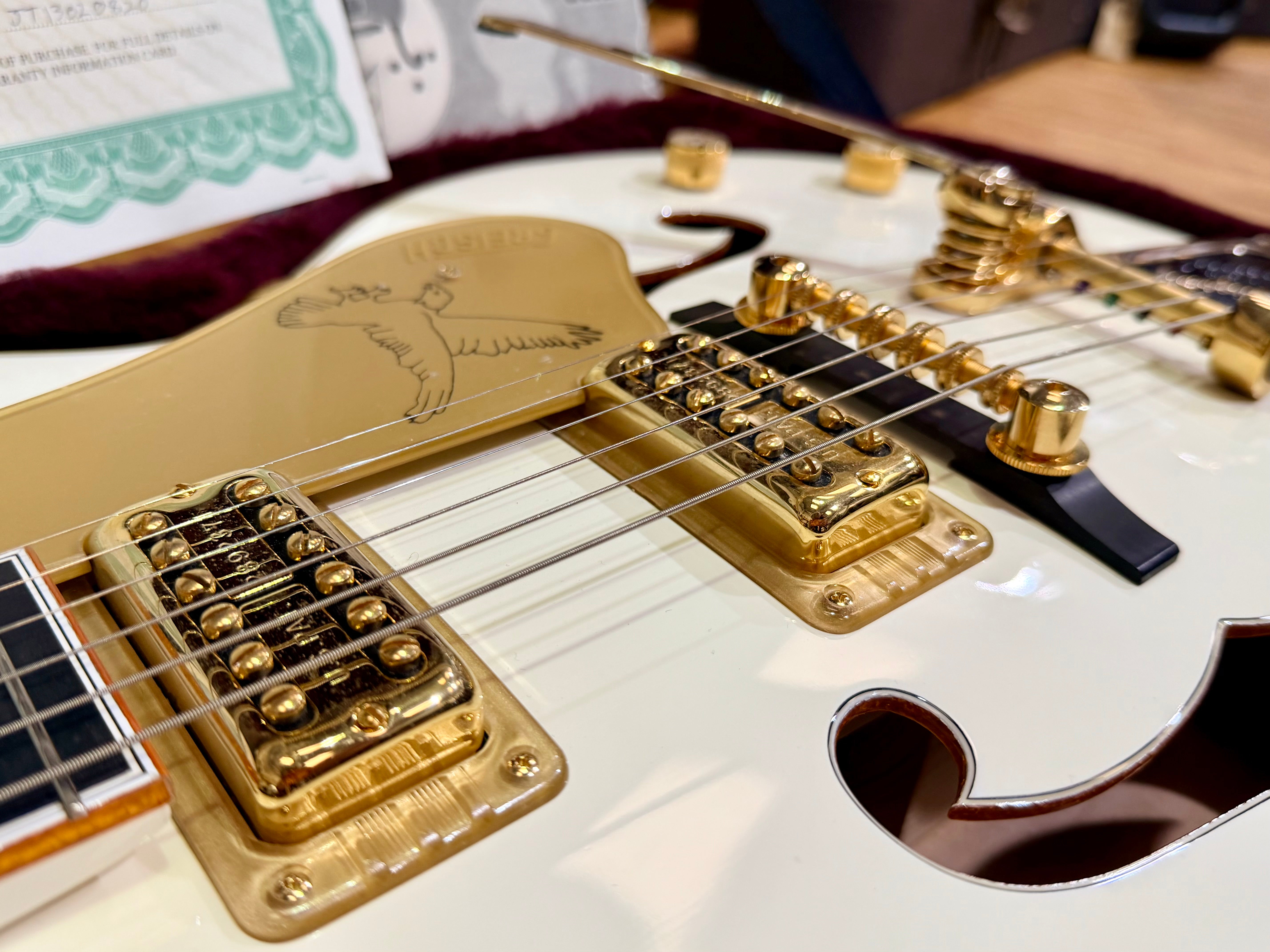 ✨MINT✨ 2013 Gretsch G6136T White Falcon MIJ~ Japan~ Bigsby~ Case & Docs~ Gold!