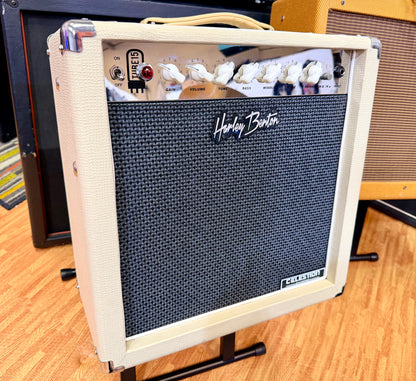 ✨MINT✨ Harley Benton TUBE15 Celestion 15W All-Valve Combo Guitar Amp~ White!
