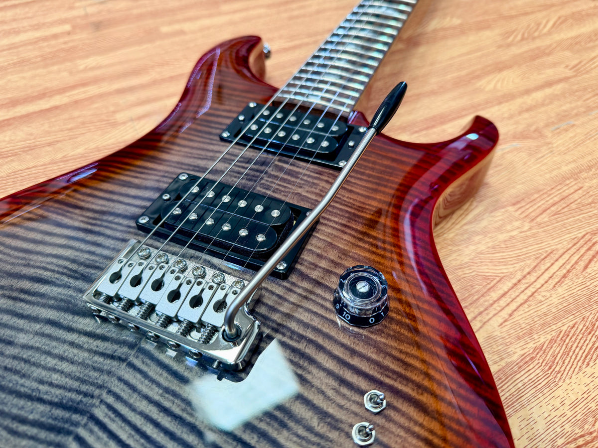🌟2024🌟 PRS SE Custom 24-08 Charcoal Red Burst~ Locking Tuners & Gig Bag!