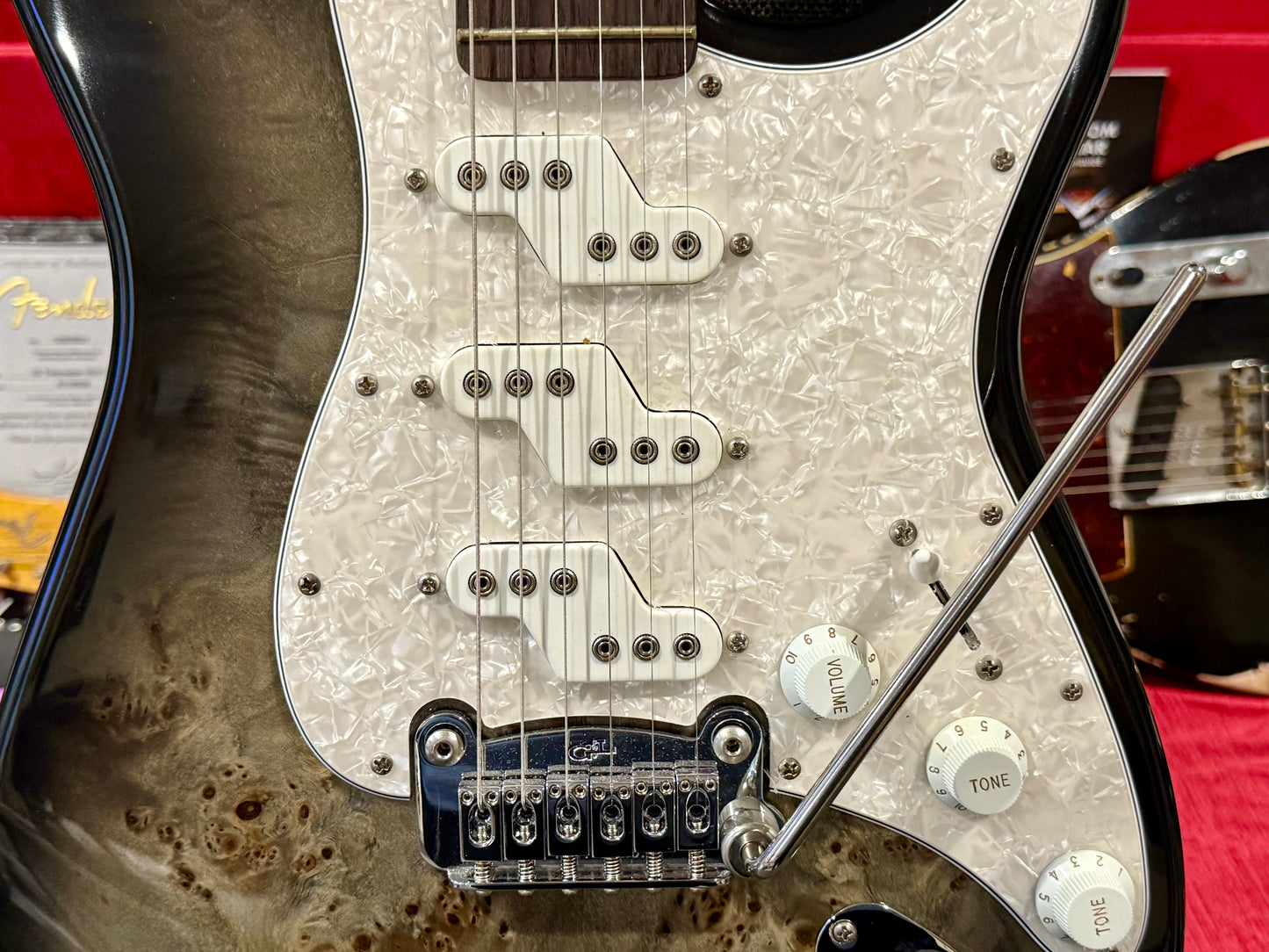 🔥BAKED MAPLE🔥 G&L Tribute Comanche Burl Top Electric Guitar~ Limited Edition!