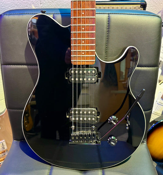 🔥 Sterling Sub Axis Series~ Gloss Black With White Binding~ Tremolo Arm 🔥