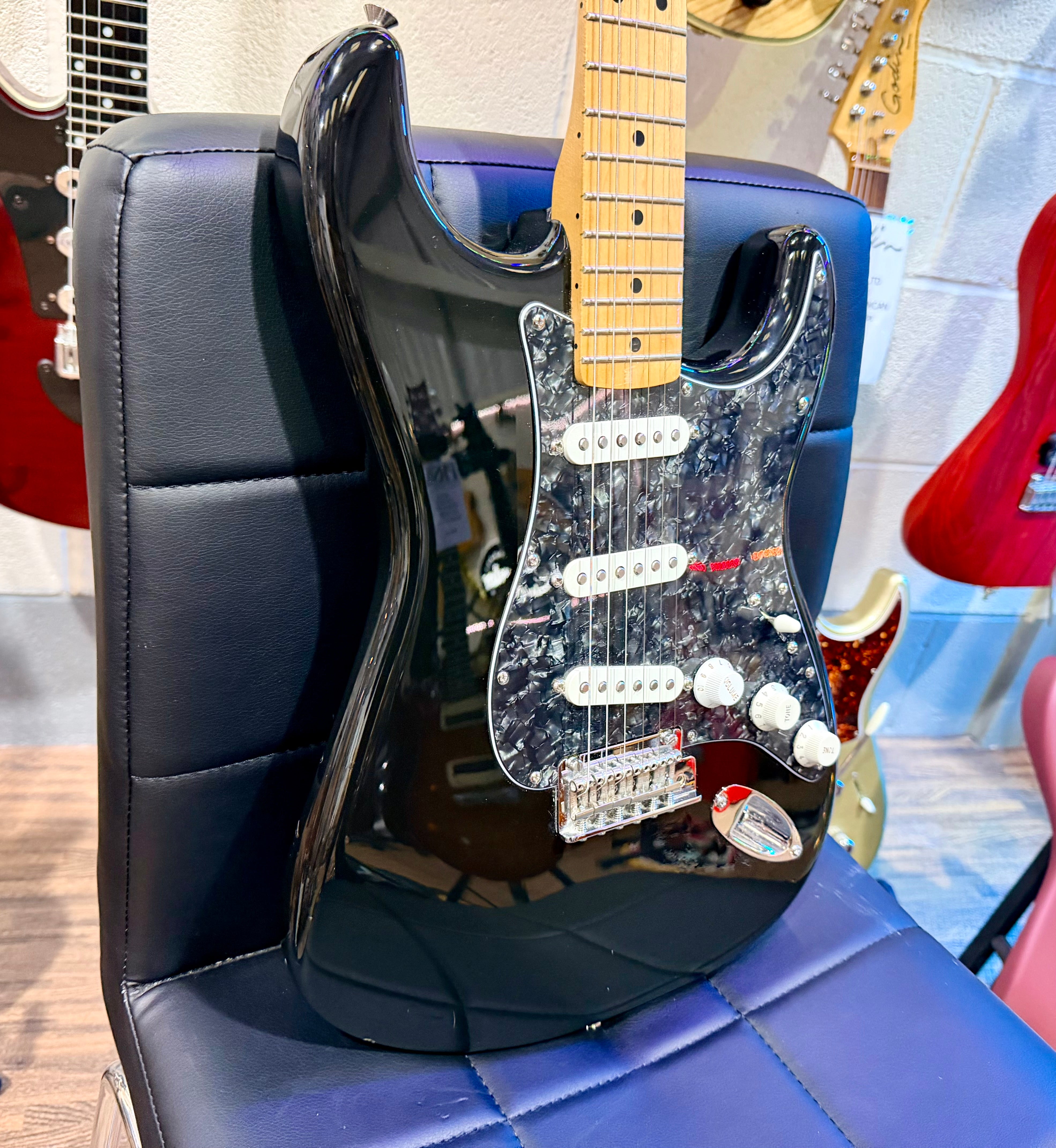 🌟2017🌟 Fender Standard Mexican Stratocaster~ Black (Respray)~ MIM Strat!