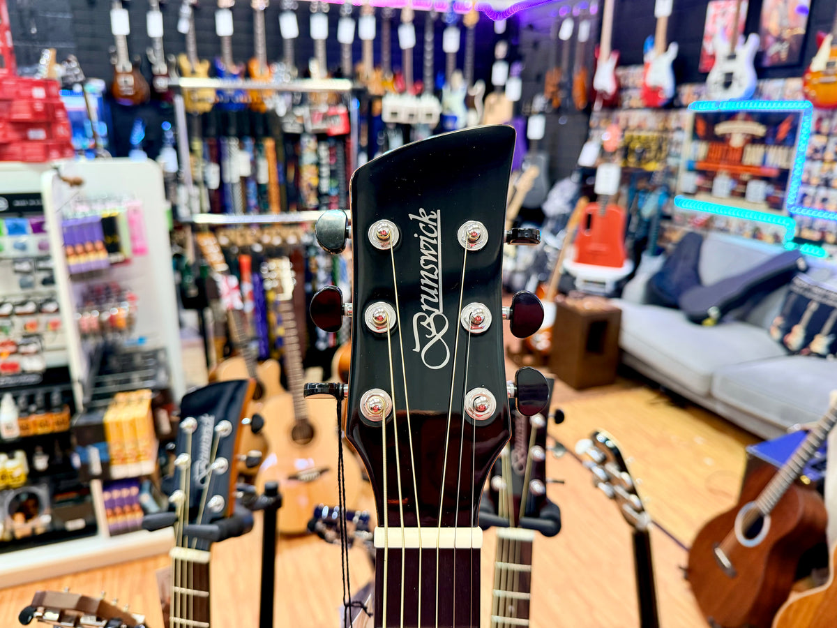 Brunswick BTK50BK Advanced Stage Electro Acoustic Guitar~ Black Gloss Cutaway