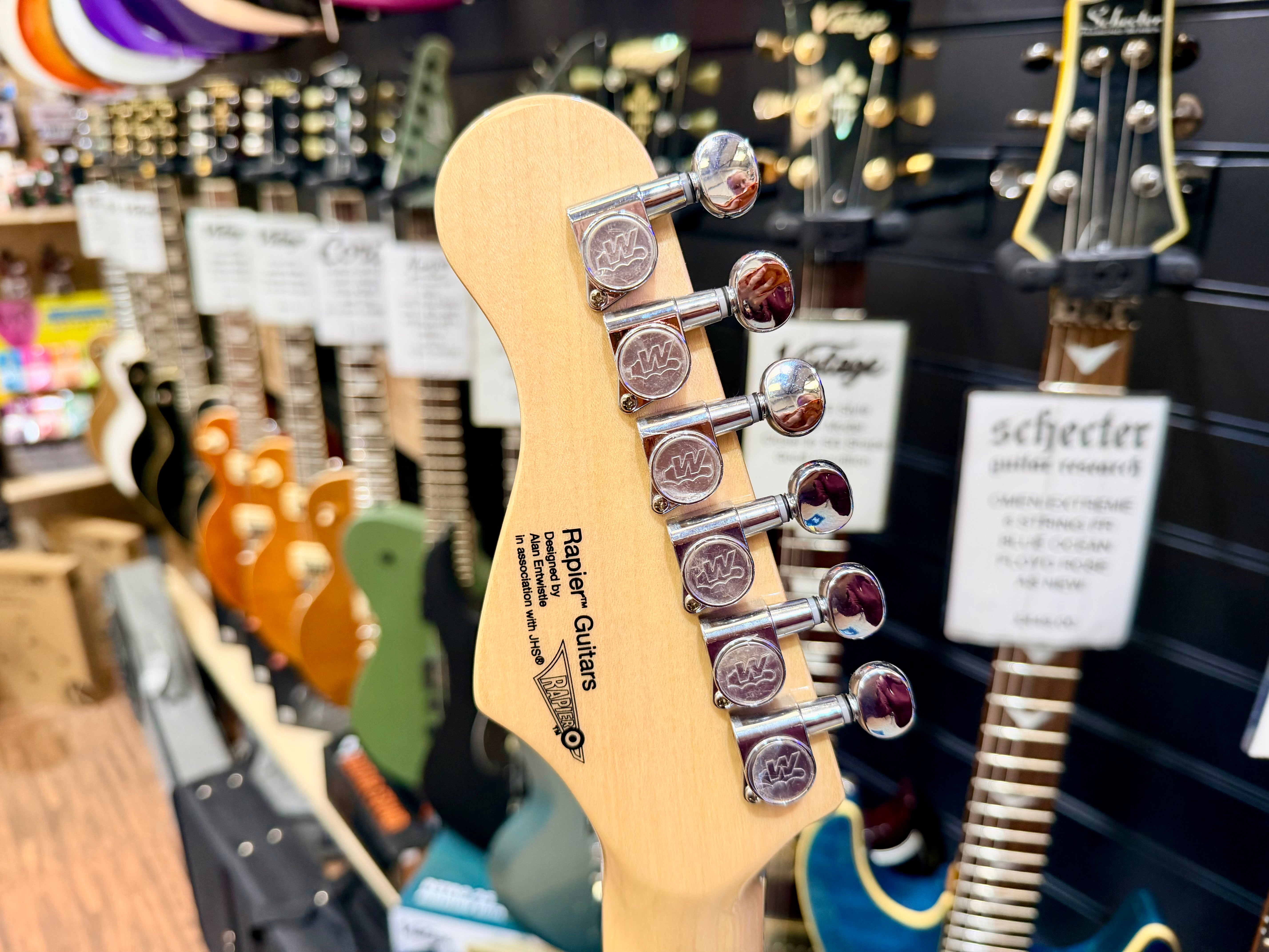 ✨EX-DEMO✨ Rapier 22 Electric Guitar In Daphne Blue~ Alan Entwistle Designed!