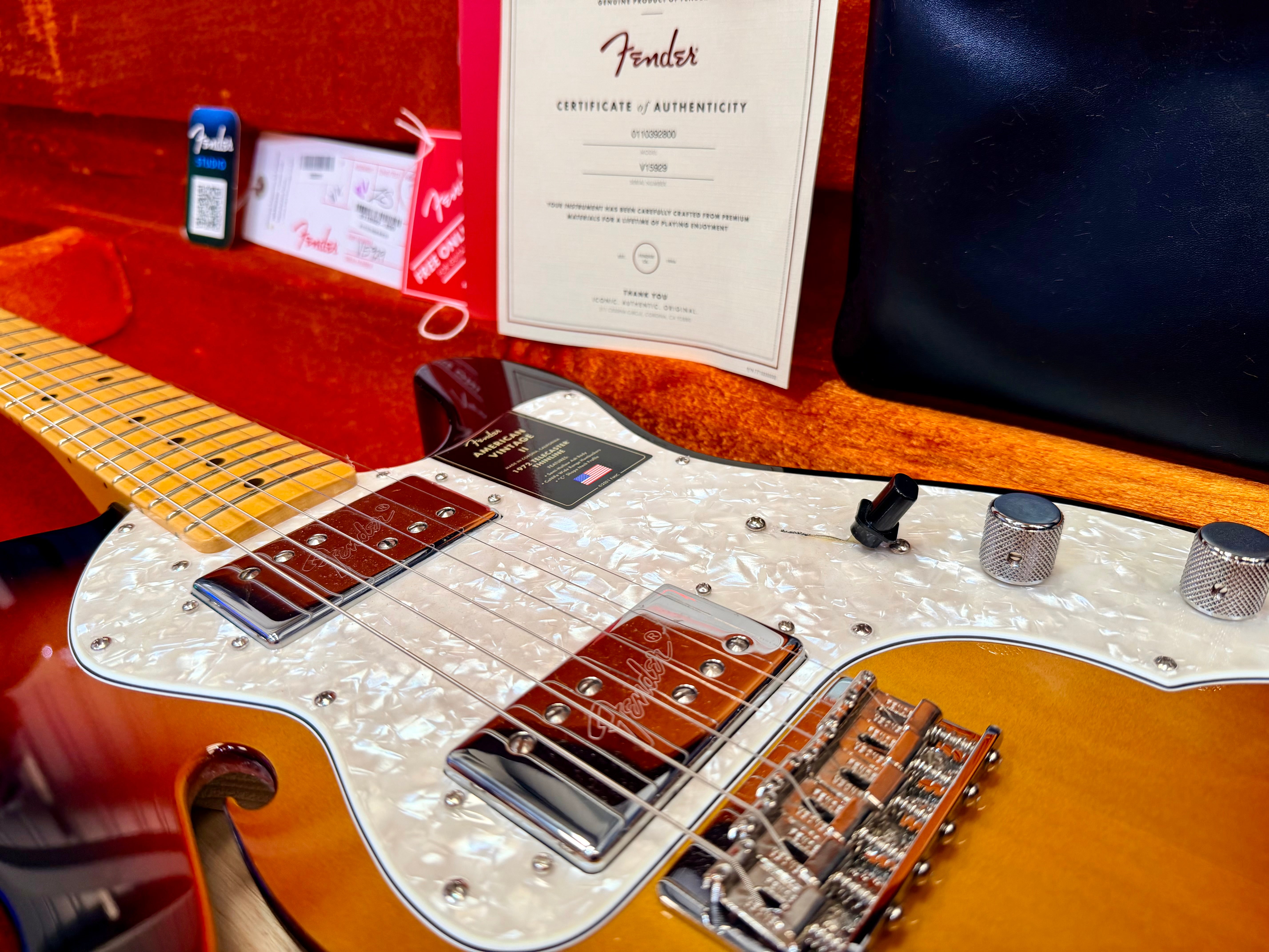 ✨2025✨ Fender American Vintage II 1972 Telecaster Thinline~ 3-Colour Sunburst!