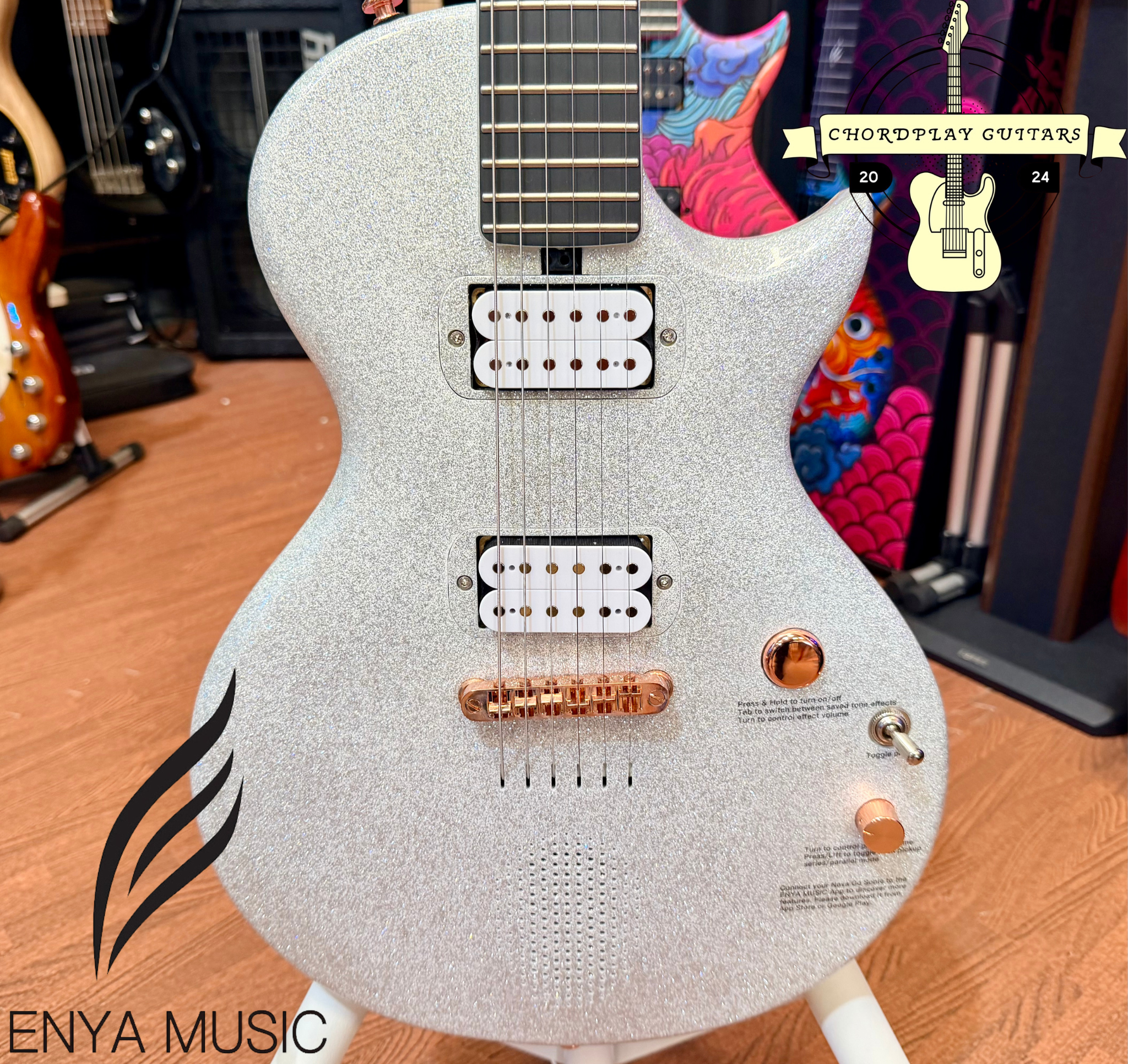 ✨NEW✨ Enya Nova Go Sonic Blink Silver~ Rose Gold~ Smart Electric Guitar + Bag!