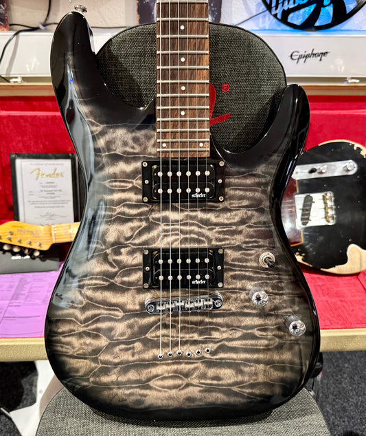 🔥EX-DEMO🔥 Schecter C-6 Plus Trans Black Charcoal Burst~ Diamond Series Guitar!