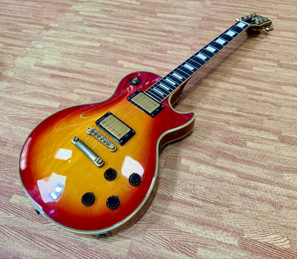 🔥1980’s MIJ🔥 Burny Les Paul Custom~ Cherry Sunburst~ Ebony~ Japan Import 🇯🇵