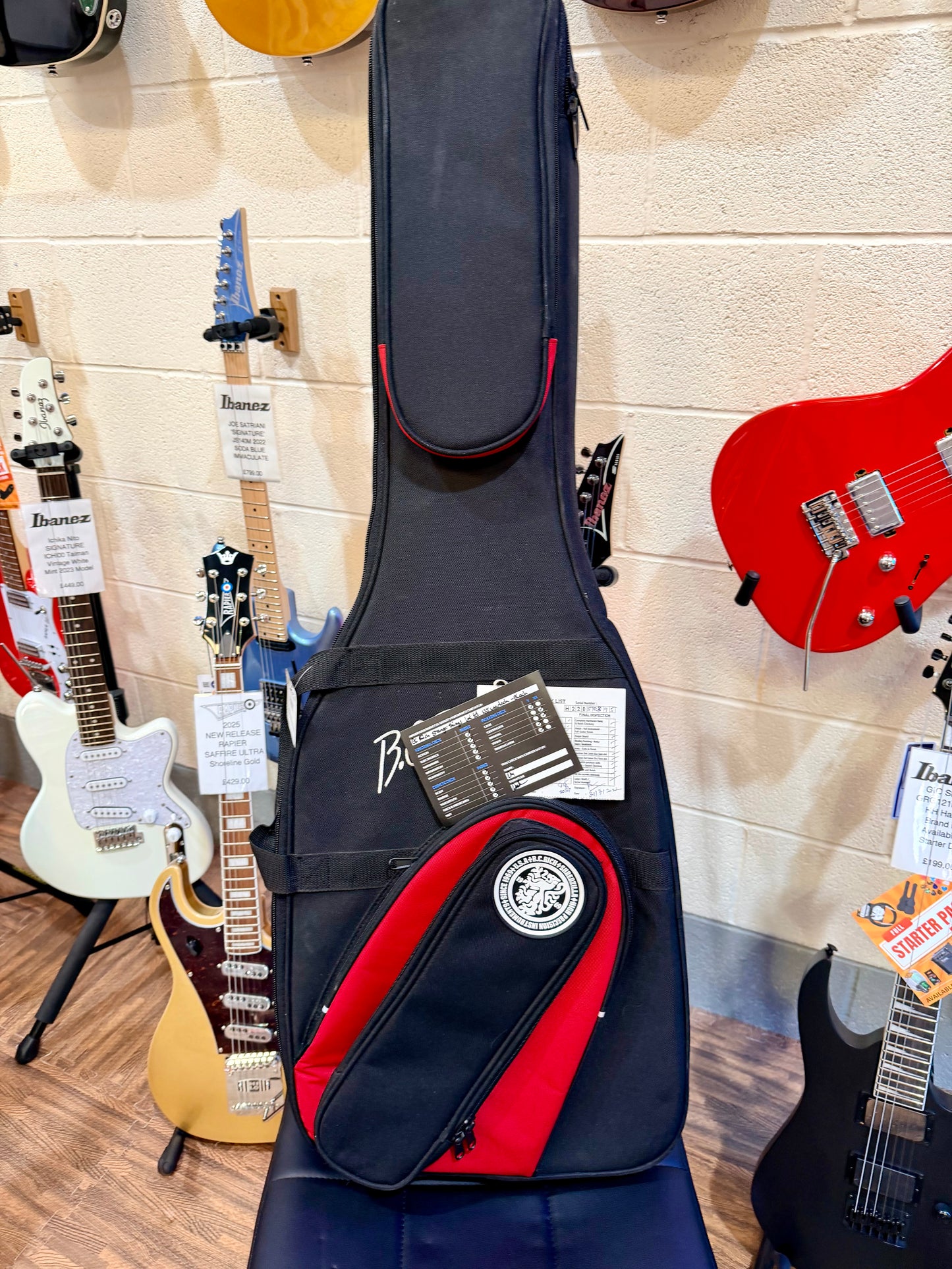 🔥868/2000🔥 BC Rich Warlock~ Stranger Things NJ Model~ Eddies ‘Hellfire’ + Bag!