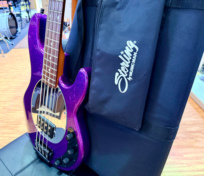 ✨2024✨ Sterling Music Man StingRay RAY34~ Purple Sparkle~ Electric Bass + Bag!