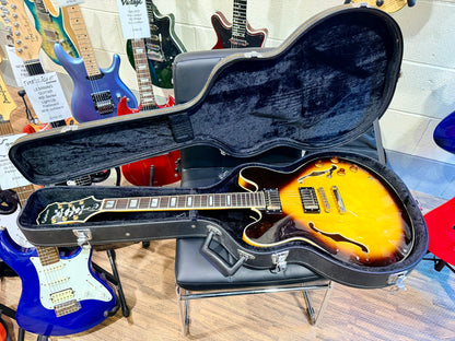 ☀️2008☀️ Epiphone Sheraton ii VS~ Vintage Sunburst~ Hollow-body~ Hard Case!