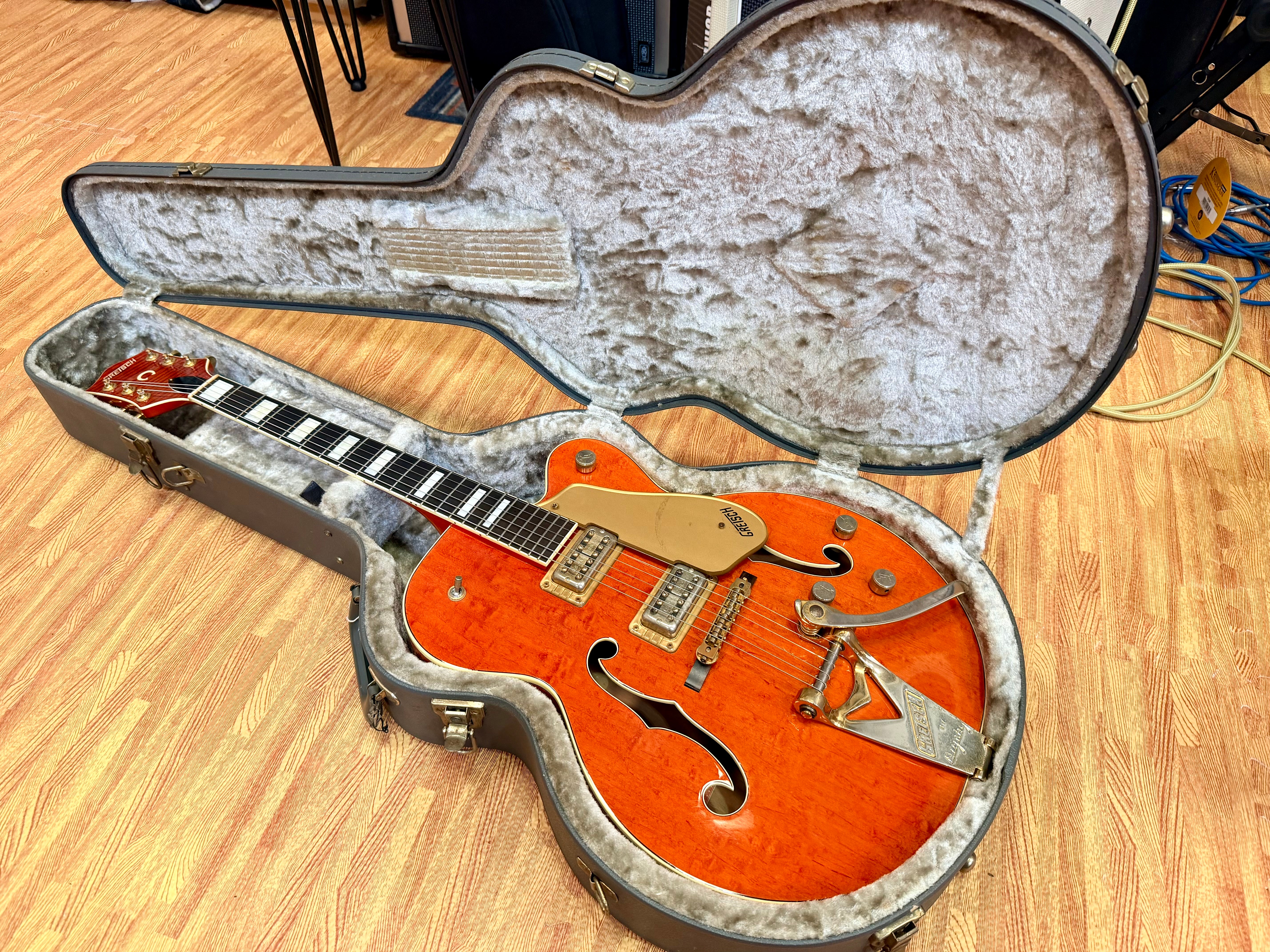 ✨1990✨ Gretsch 6120 Nashville Western Orange MIJ Terada~ Bigsby~ Japan + Case!