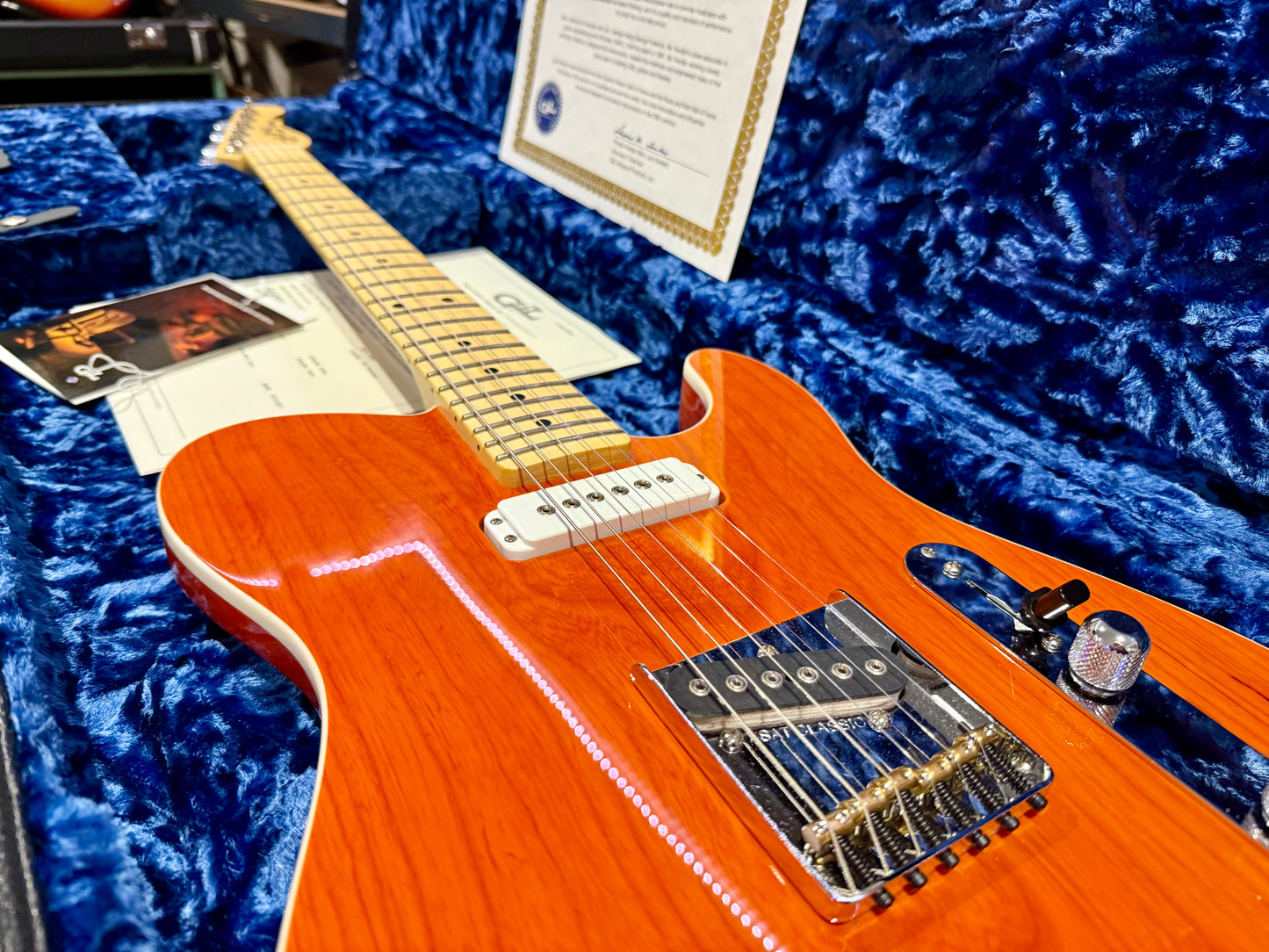 🌟FULLERTON USA🌟 G&L Asat Classic Custom~ Leo Fender~ Ltd Edition Orange~ COA!
