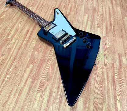 ⚡️2001⚡️ Epiphone ‘58 Explorer Black~ Korean Made 1958 ~ Gold Hardware~ Unsung MIK!