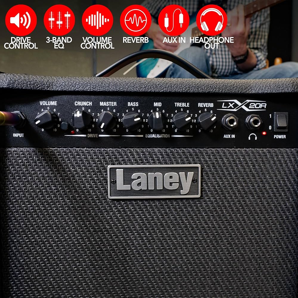 🔥NEW🔥 Laney LX20R Guitar Combo Solid State Amp~ 20w Amplifier~ Black