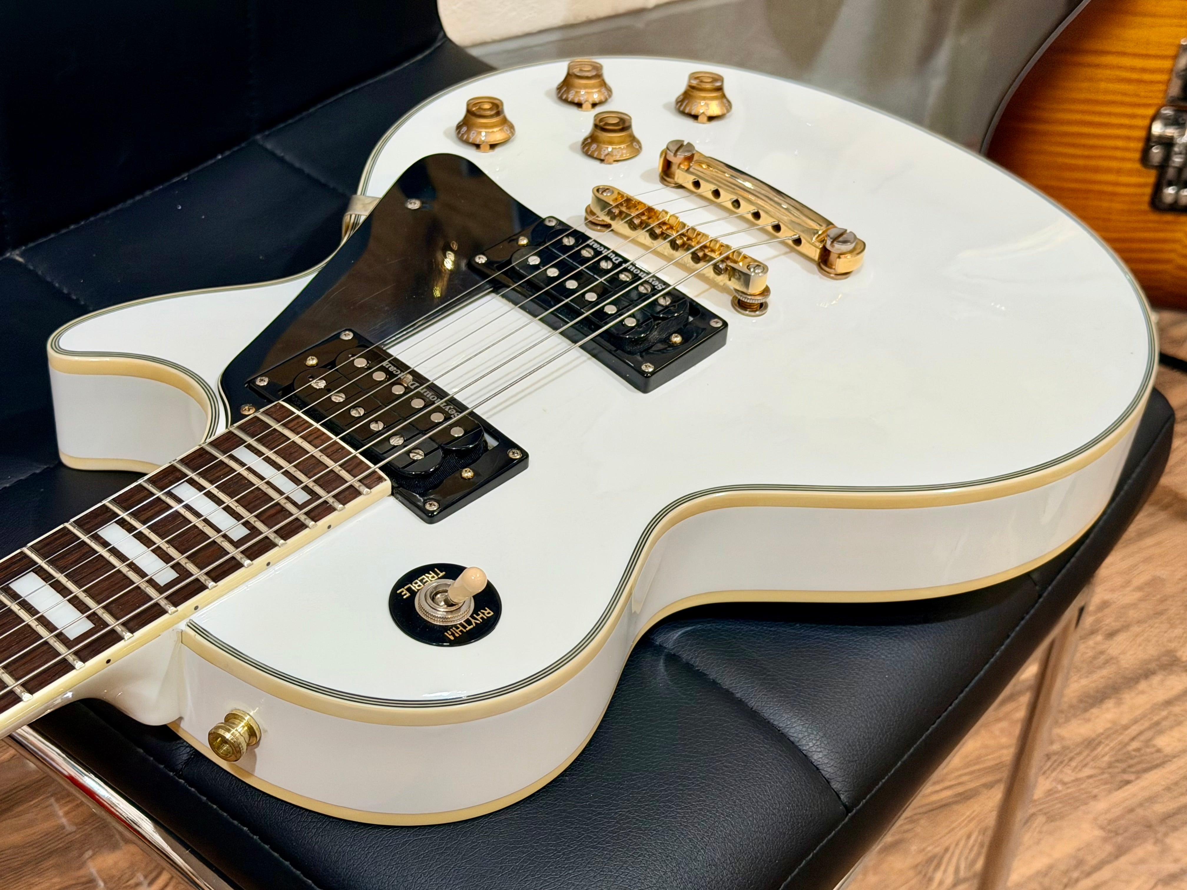 🌟2001 KOREA🌟 Epiphone Les Paul Custom~ Alpine White~ Seymour Duncan + Case!