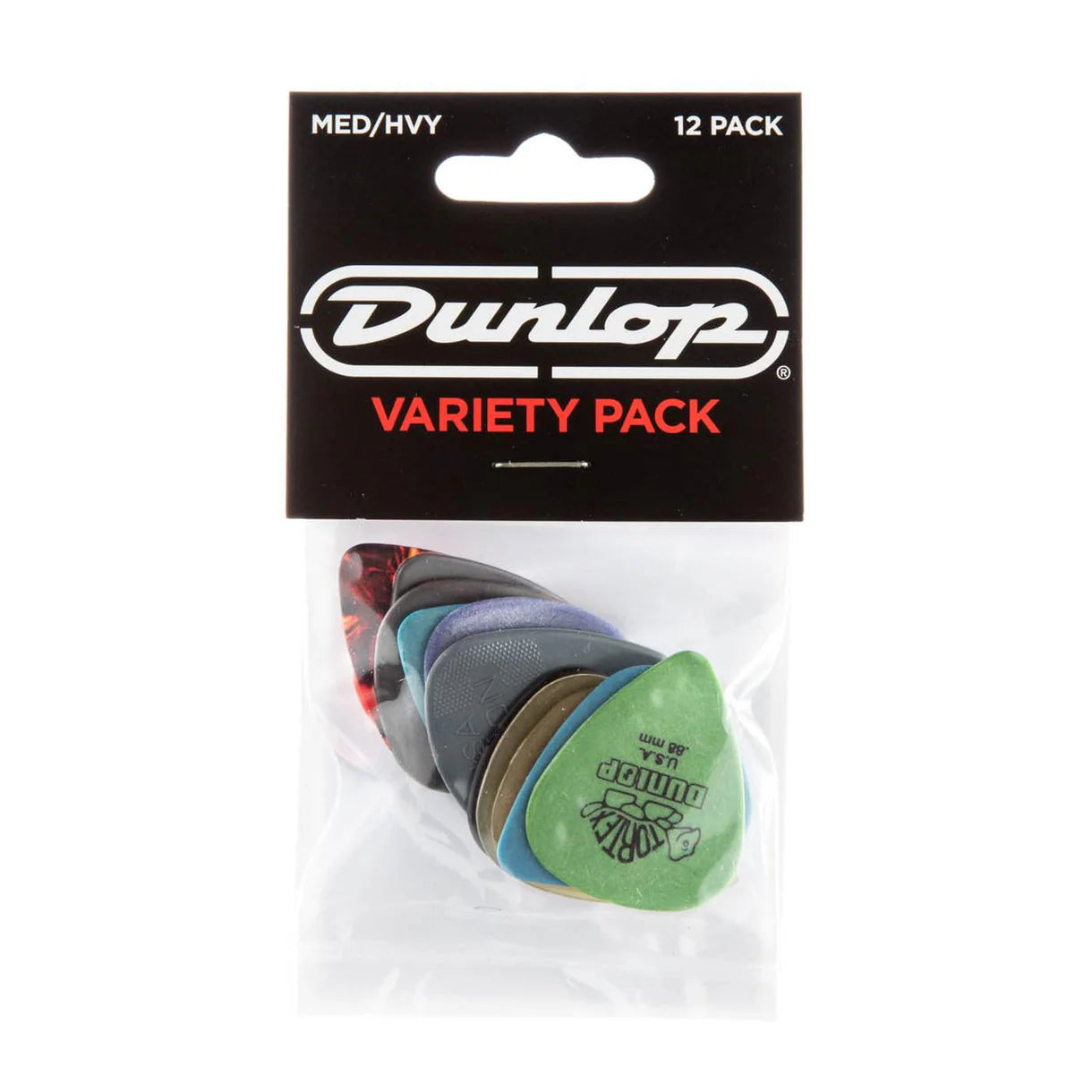 Jim Dunlop PVP102 Variety Picks Pack -Medium Heavy - 12 Picks