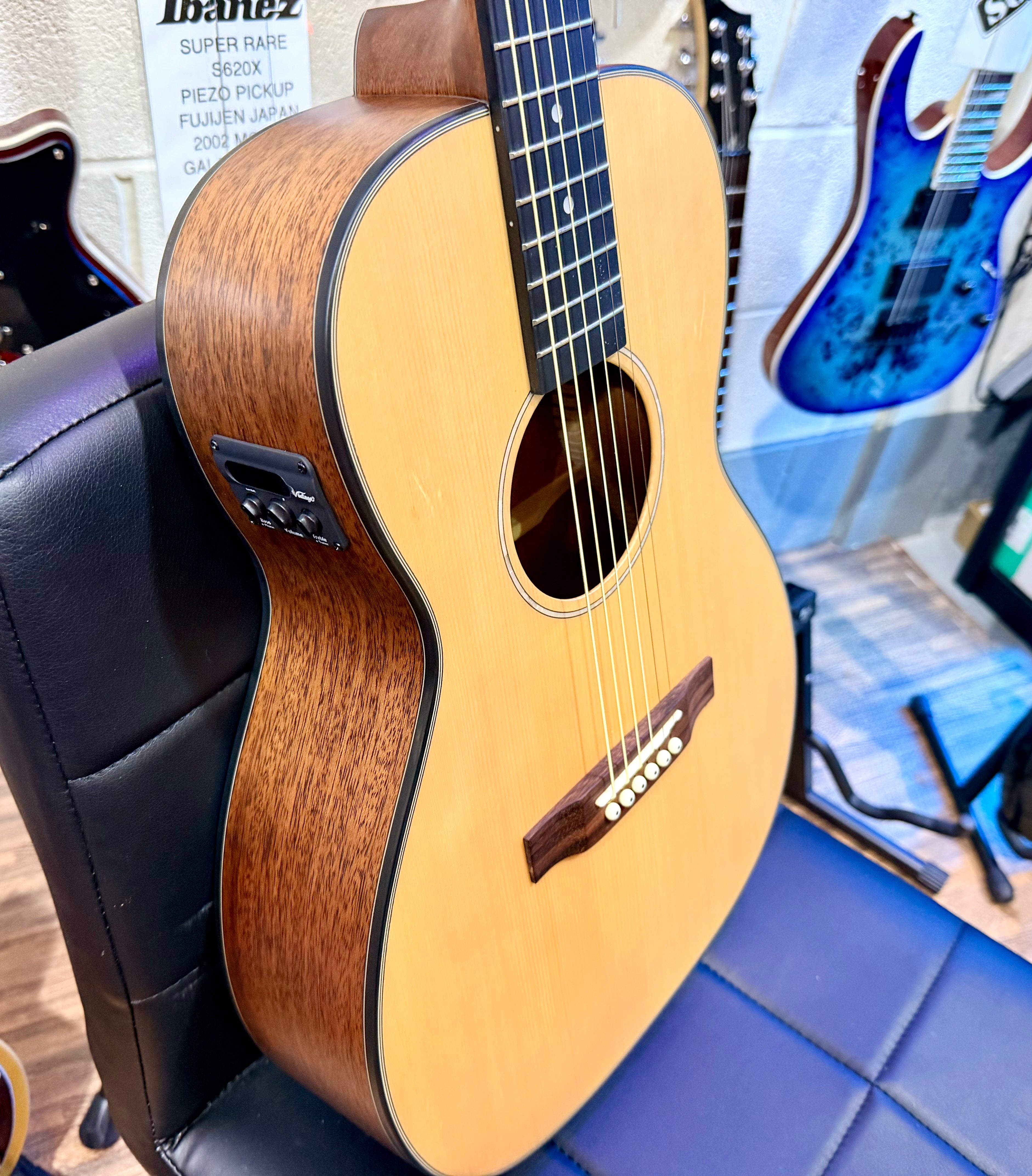 🌟NEW🌟 Vintage VE1800N Stage Series 'Parlour' Electro-Acoustic Guitar ~ Natural