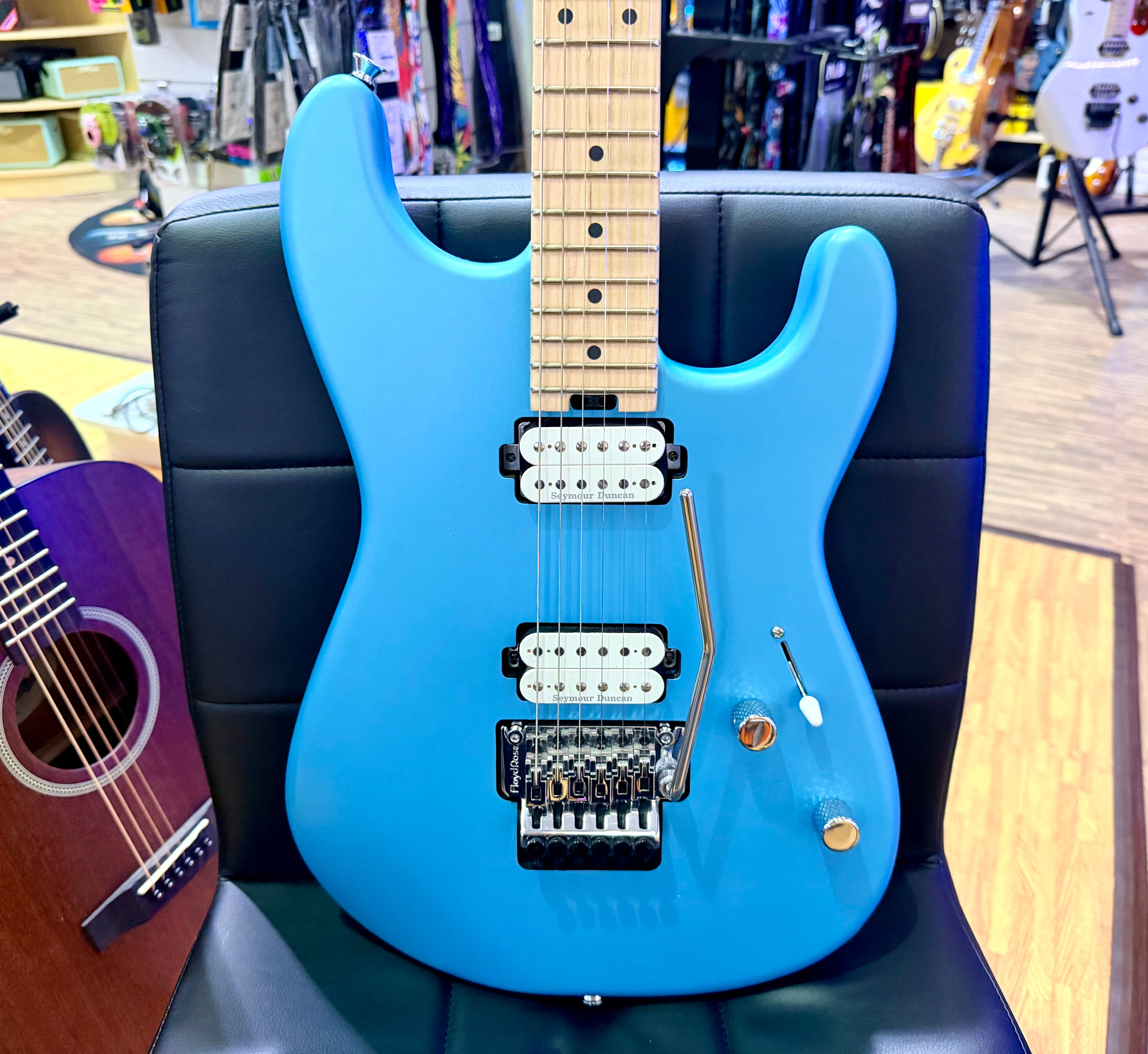 🔥2022🔥 Charvel Pro-Mod San Dimas Style 1 HH FR MN~Blue Frost~ Seymour Duncan!
