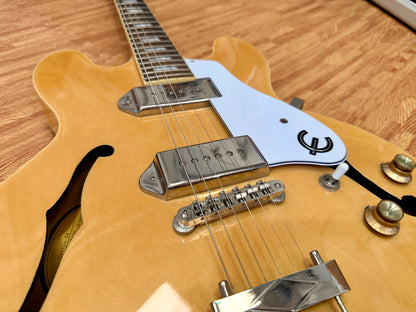 ⚡️2016⚡️ Epiphone Casino Natural Hollowbody P90 Electric Guitar~ Dogear Pickups!