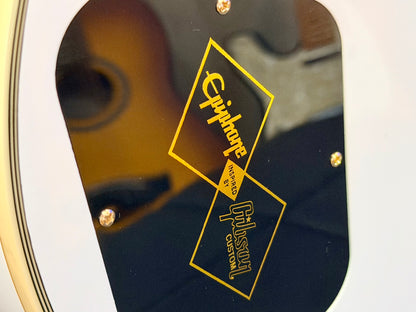 🔥2024🔥 Epiphone Inspired By Gibson Custom Les Paul~ Alpine White~ USA Pickups!