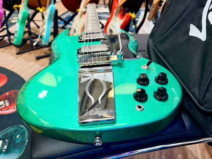 🔥2025 LTD🔥 Vintage VS6 30th Anniversary Model~ Green Metalflake~ Vibrola + Bag