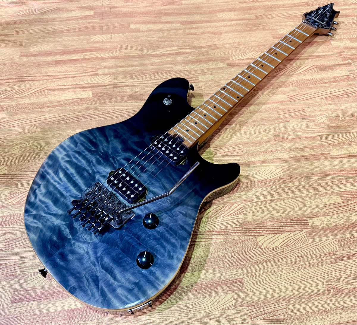 2022 EVH Wolfgang Standard QM~ Quilted Black Fade~ Baked Maple Neck~ Floyd Rose