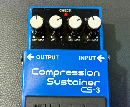 🎸MINT🎸 Boss CS-3 Compression Sustainer Pedal - Black/Blue~ Guitar Effects Unit