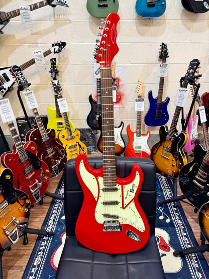 ⚡️2009⚡️ Burns London Cobra Electric Guitar~ Guards Red~ Tri-Sonic Pickups!