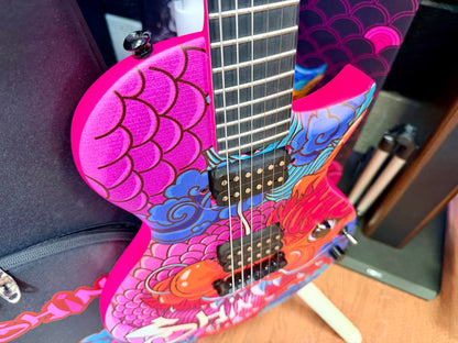 ✨NEW✨ Enya Nova Go Sonic Custom Dragon Artwork~ Smart Electric Guitar + Bag!