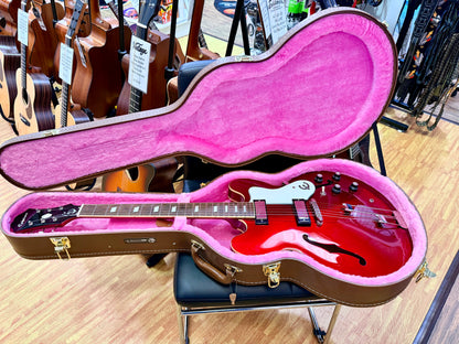 ✨2023✨ Epiphone Riviera Semi-Hollow Sparkling Burgundy~ Frequensator~ Hard Case