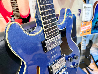 🌟NEW 2025🌟 Eko MIA IV SA~ Blues Blue~ Semi-Hollow HH~ Coil-Split~ Maple Top!