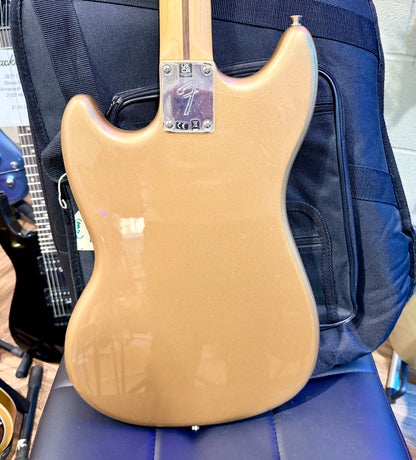 🌟2022🌟 Fender Player Mustang Bass PJ~ Pau Ferro~ Firemist Gold~ Mexican Bass!