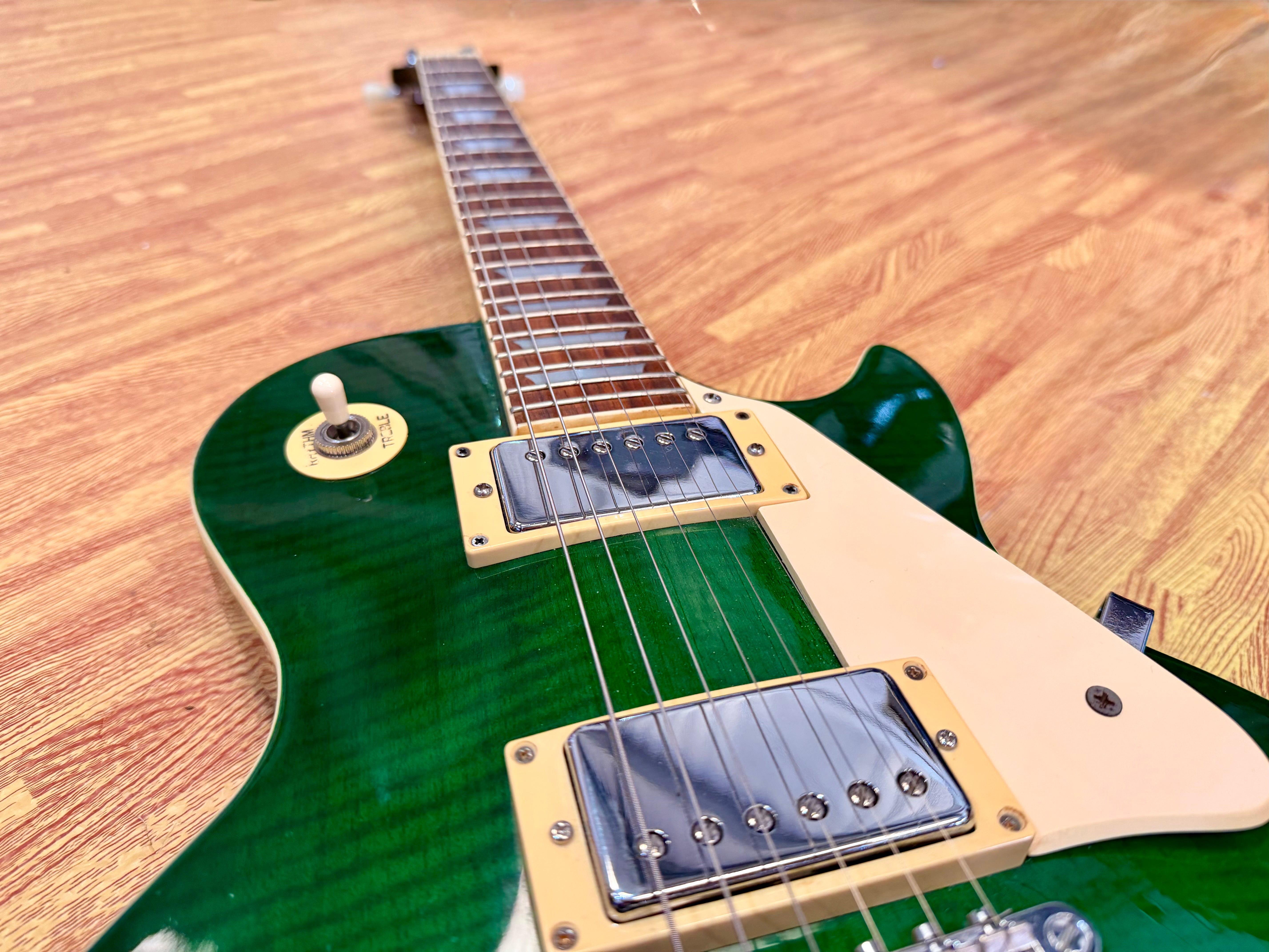 🔥1998🔥 Korean Epiphone Les Paul Standard~ Limited Edition Translucent Green!