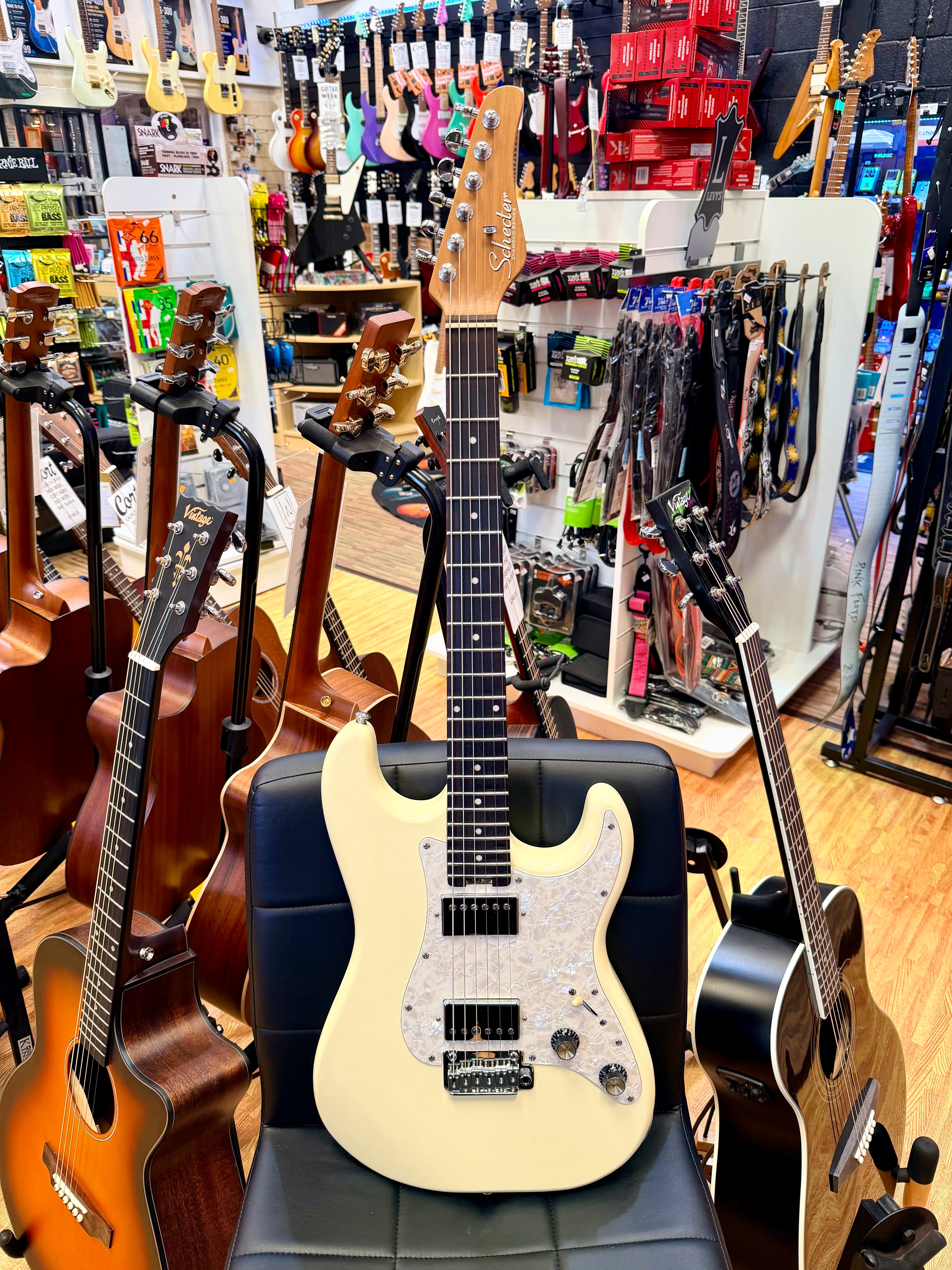 🔥2022🔥 Schecter Jack Fowler Traditional Signature~ Ivory~ USA Pasadena Pickups