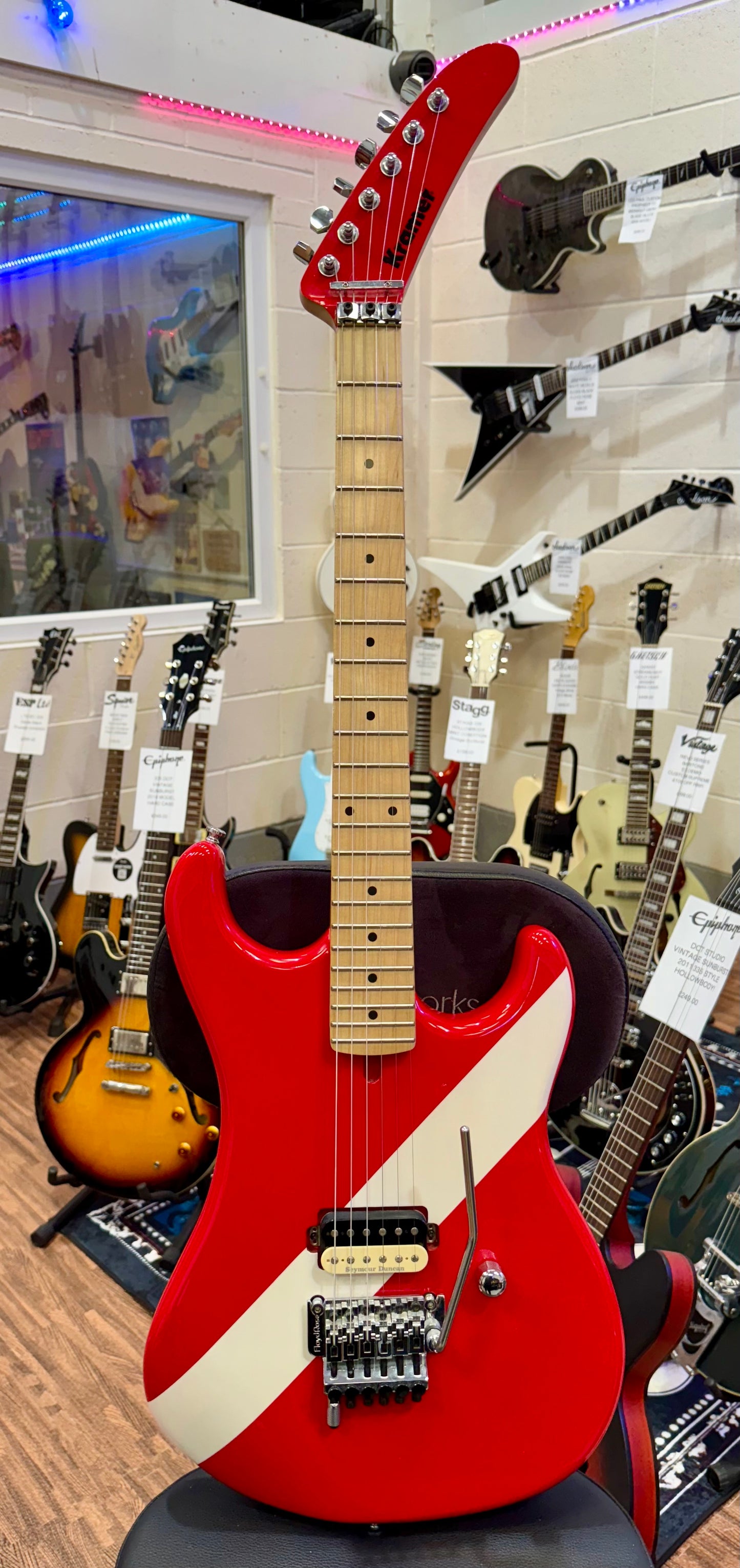 🔥RARE🔥 Kramer The 84 1984 Van Halen~ Diver Down Custom Ltd Edition~EVH D Tuna!