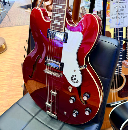 ✨2023✨ Epiphone Riviera Semi-Hollow Sparkling Burgundy~ Frequensator~ Hard Case