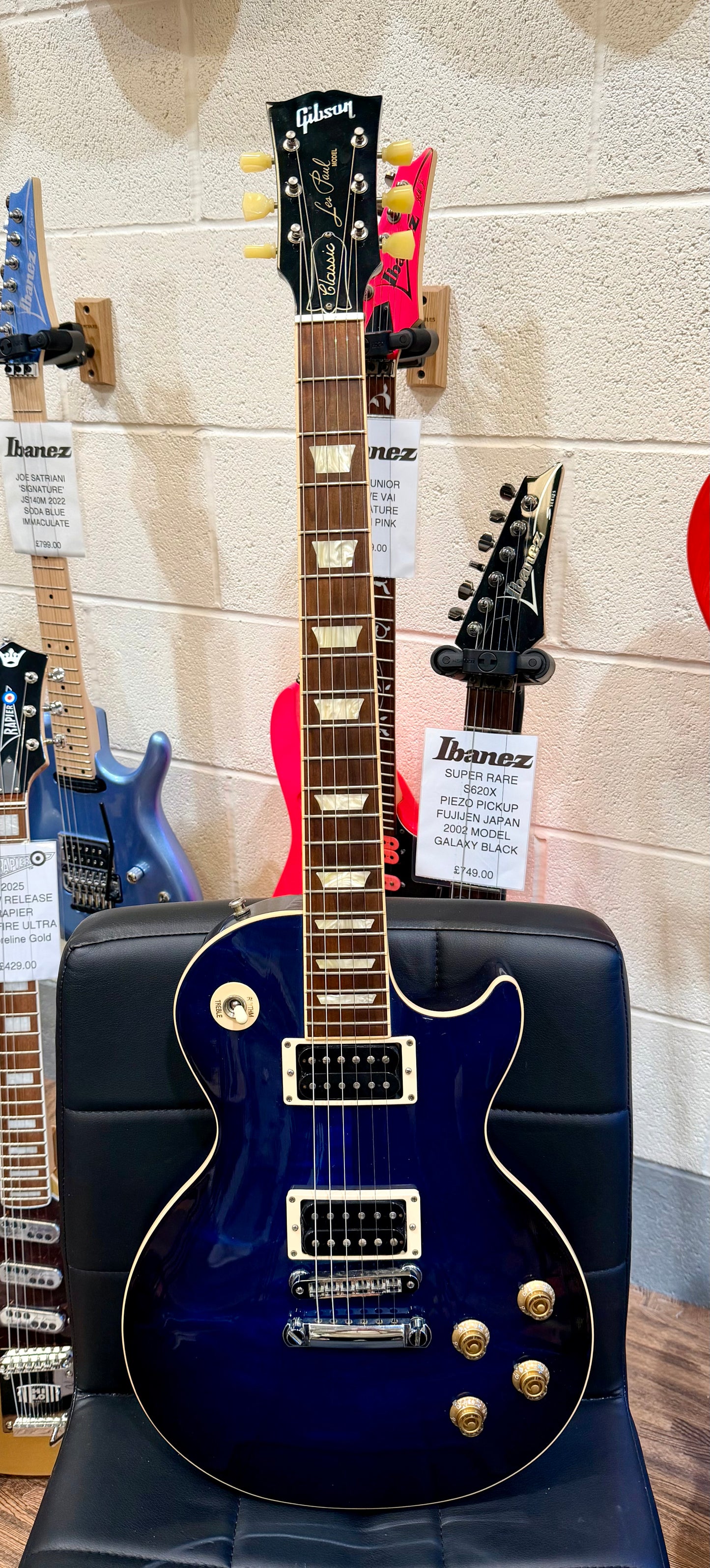 🔥2011 USA🔥 Gibson Les Paul Classic Plus Top~ Manhattan Midnight Blue + Case!