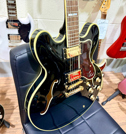 🌟MINT 2021🌟 Epiphone Sheraton II Pro Hollowbody~ Ebony Black + Hard Case!