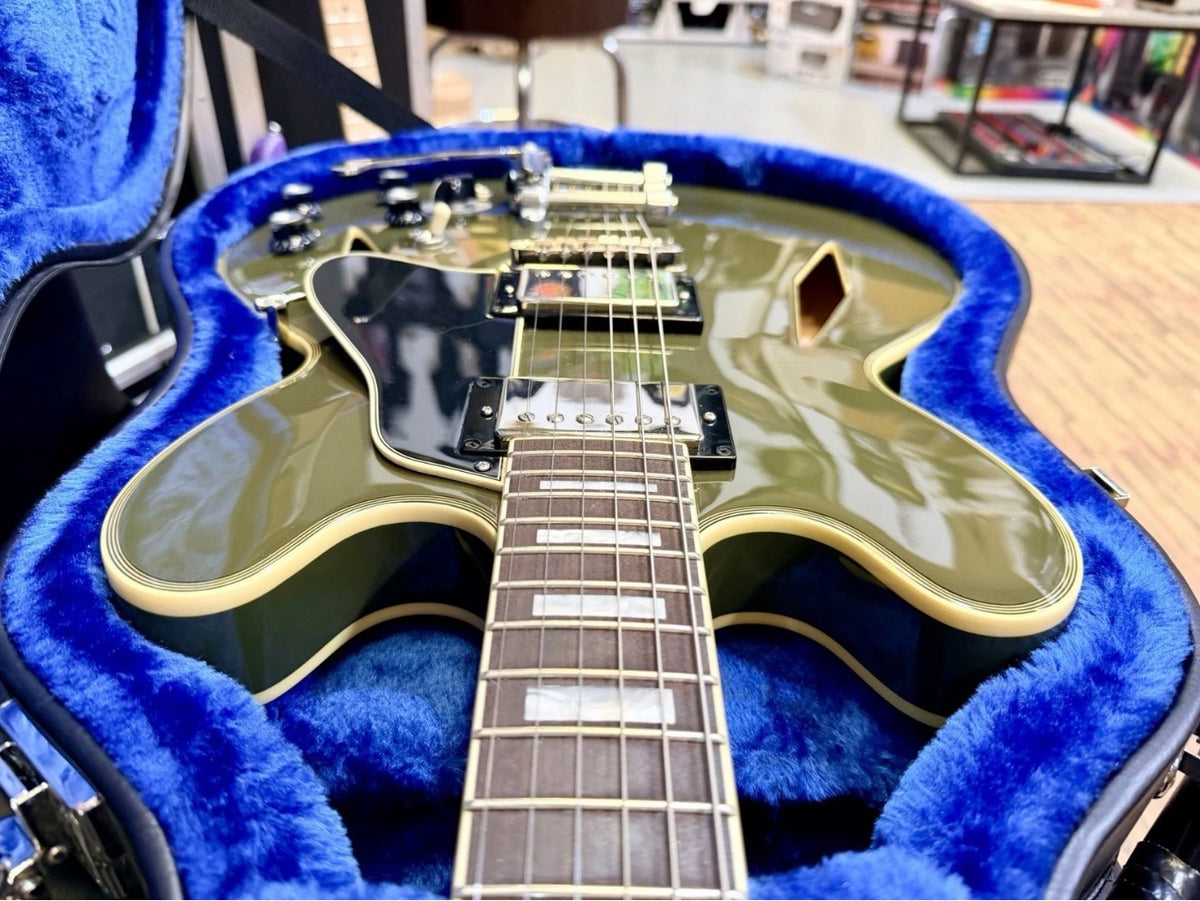 ⚡️2023⚡️ Epiphone Shinichi Ubukata ES-355 Olive Drab~ Inspired By Gibson Custom!