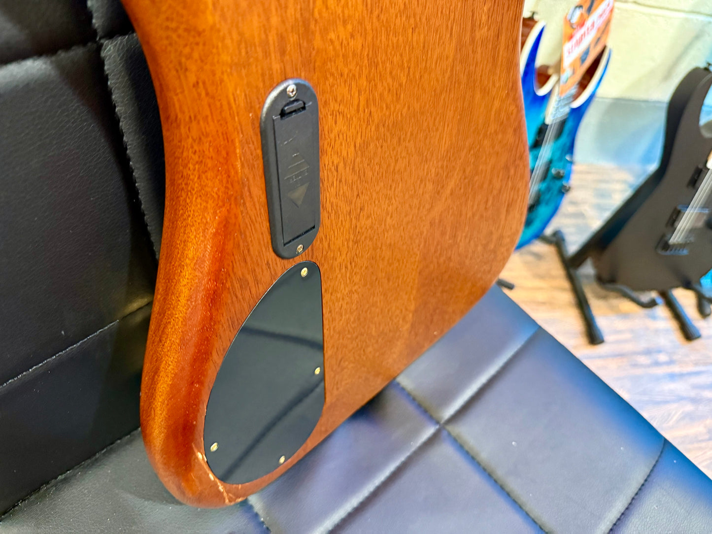 🔥CURVED BODY🔥 SX SWB1 Active Bass Guitar in Natural Satin Finish~ Arched!