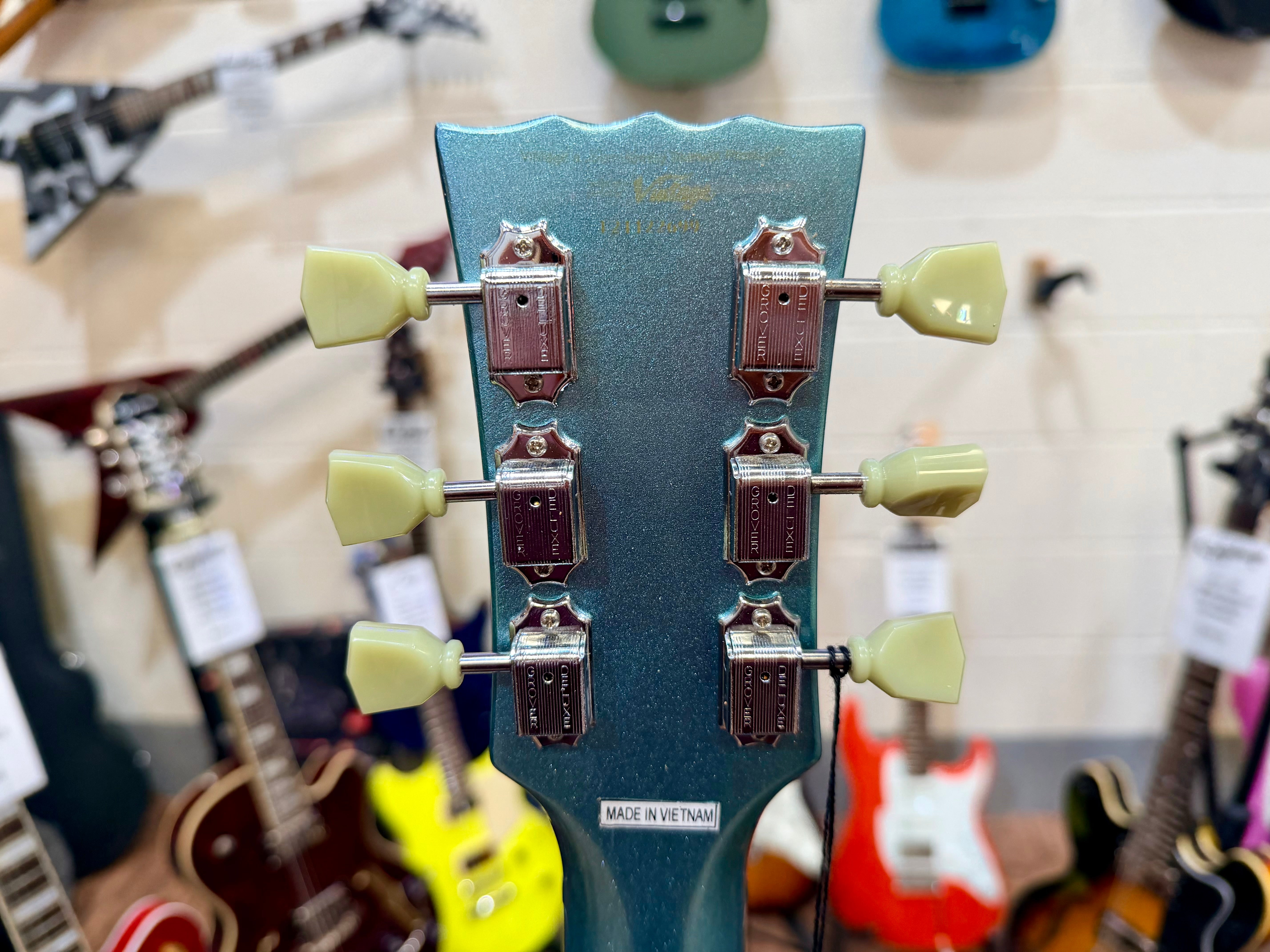 ⚡️B-STOCK⚡️ Vintage VS6 ReIssued~ Vibrola Tailpiece~ Gun Hill Blue SG ~ Tremolo!
