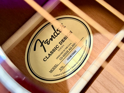 ✨MINT⚡️ Fender CD-60SCE Dreadnought Electro Acoustic Guitar~ All-Mahogany!